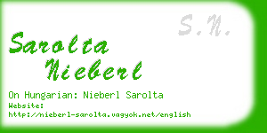 sarolta nieberl business card